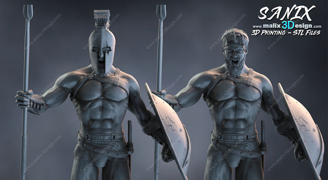 300 Spartan Warrior Miniature – 3 Designs Available (Paintable Resin Model)