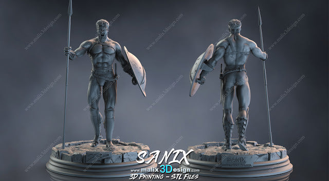 300 Spartan Warrior Miniature – 3 Designs Available (Paintable Resin Model)