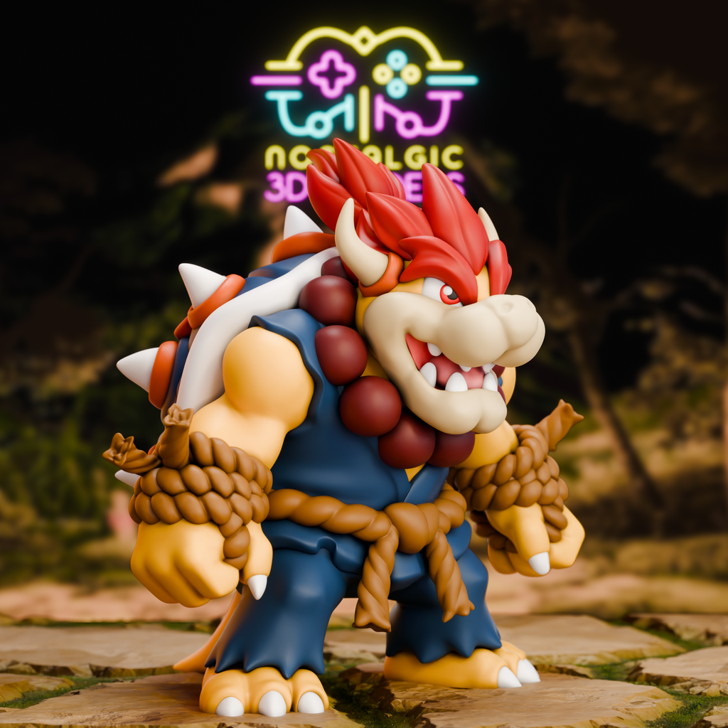 Bowser x Street Fighter Akuma Mashup – Paintable Resin Model