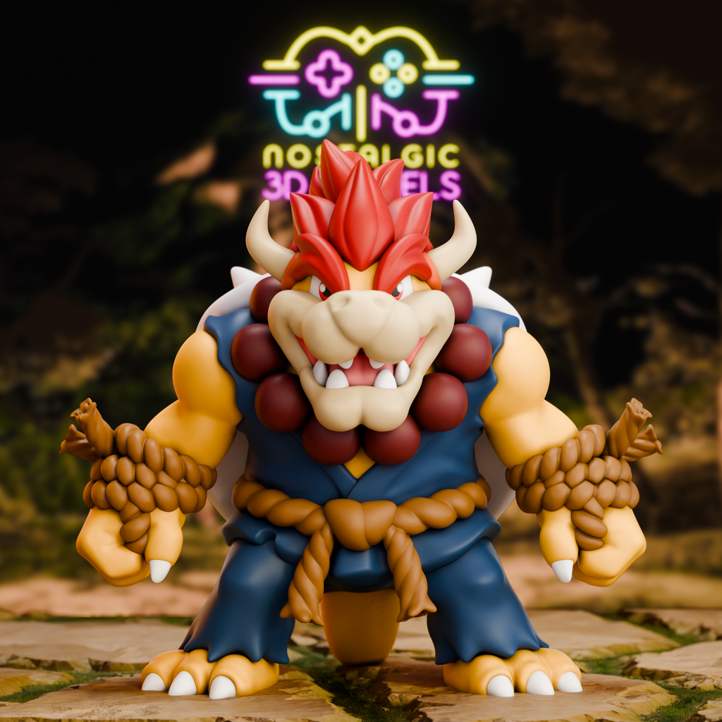 Bowser x Street Fighter Akuma Mashup – Paintable Resin Model